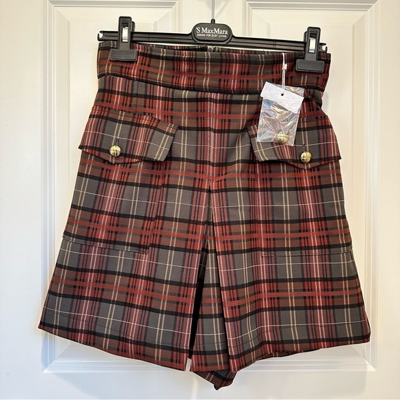 Intrend by Max Mara High-waisted Yarn Wool Shorts Size: MediumUS4/6 Fall/Winter - Picture 6 of 12